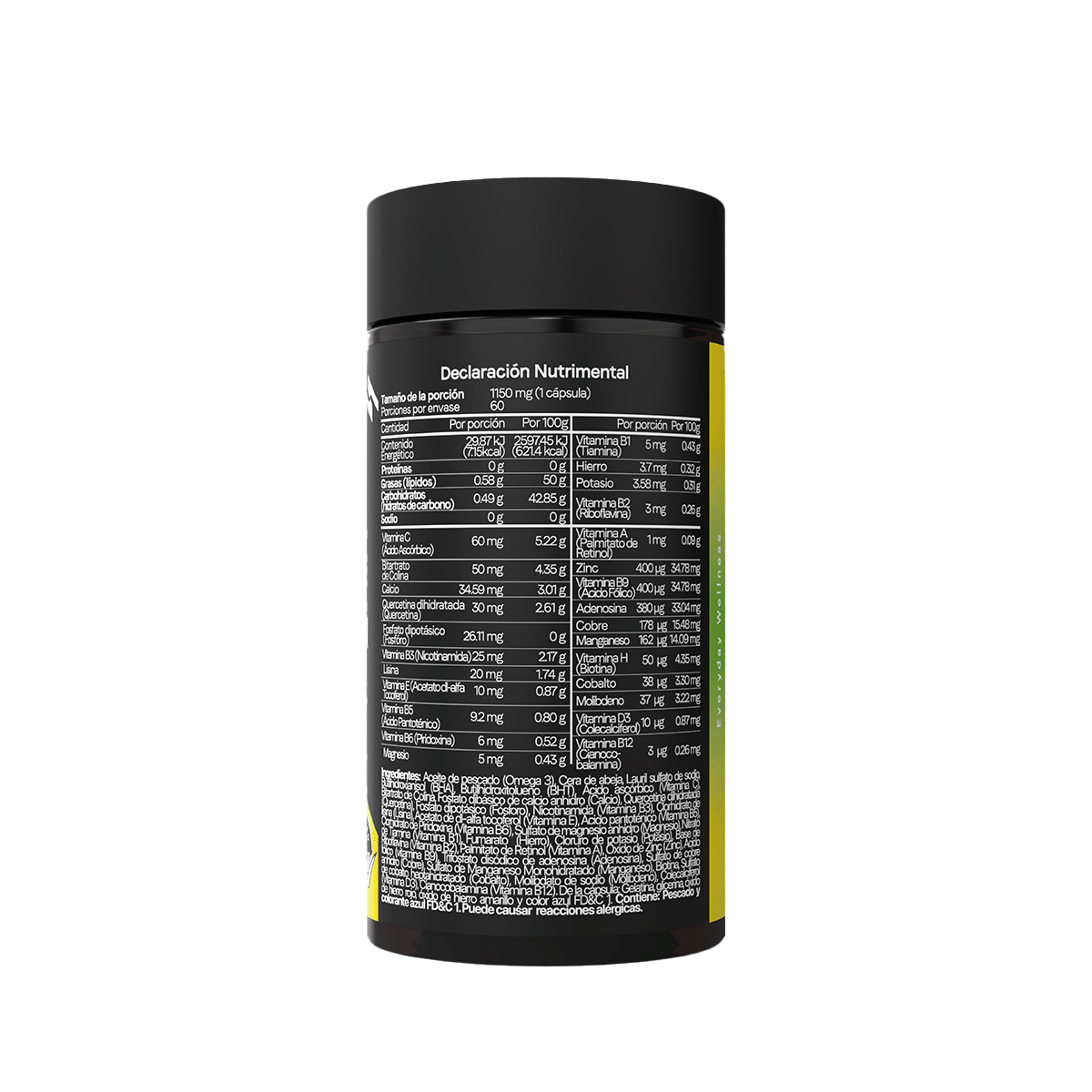 Multivitamínico Premium Con Omega 3 | Vitaminas, Minerales, Quercetina, Adenosina | Para Hombres Y Mujeres